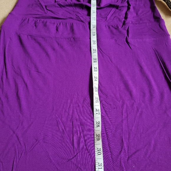 NEW YORK & CO COWL-NECK PURPLE JERSEY DRESS SIZE S - Picture 3 of 6